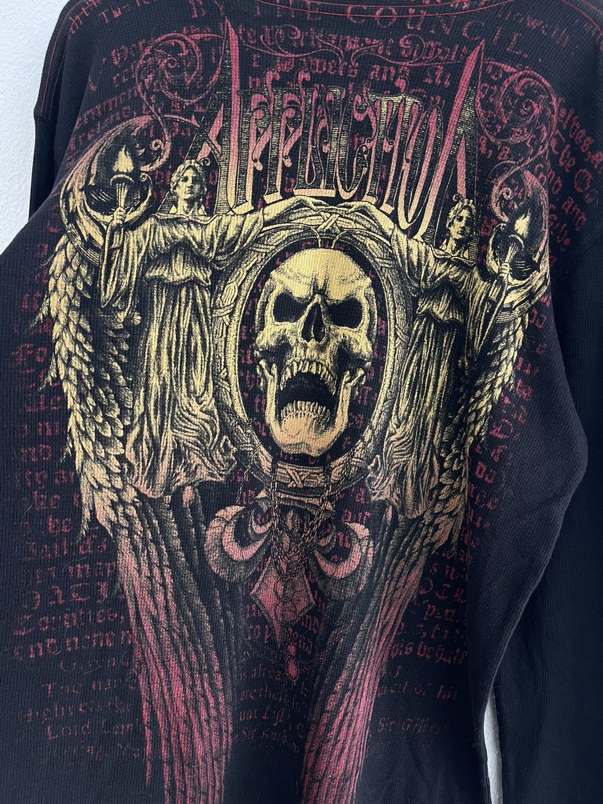 Affliction Affliction Skull Thermal Longsleeve Size US XXL / EU 58 / 5 - 3 Thumbnail