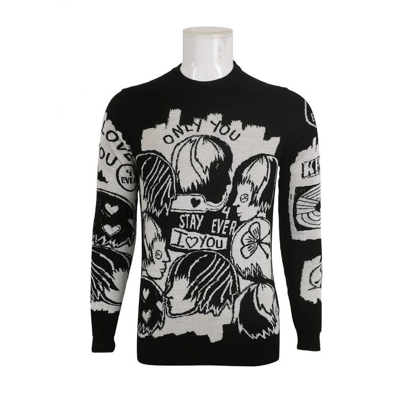 Kenzo Kenzo Cotton and wool blended color pattern round collar l Size US M / EU 48-50 / 2 - 1 Thumbnail
