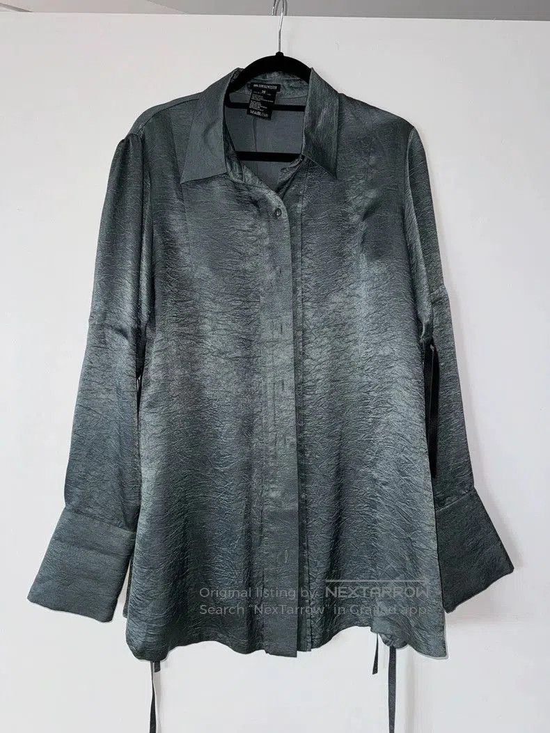Ann Demeulemeester Ann Demeulemeester Gray Blue Shirt. Size US M / EU 48-50 / 2 - 2 Thumbnail