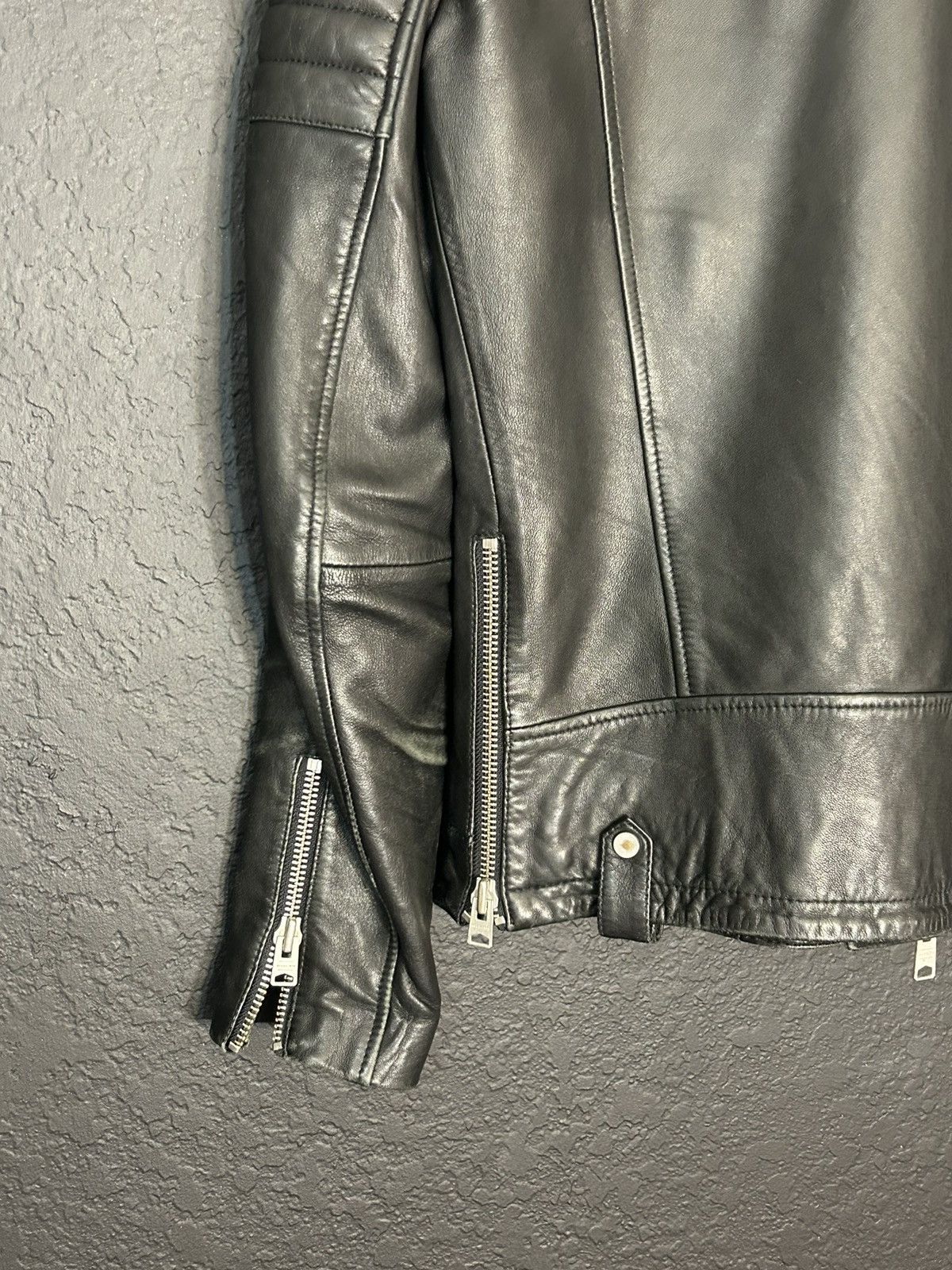 Allsaints Allsaints Sheep Leather Biker Jacket Size US XS / EU 42 / 0 - 11 Thumbnail