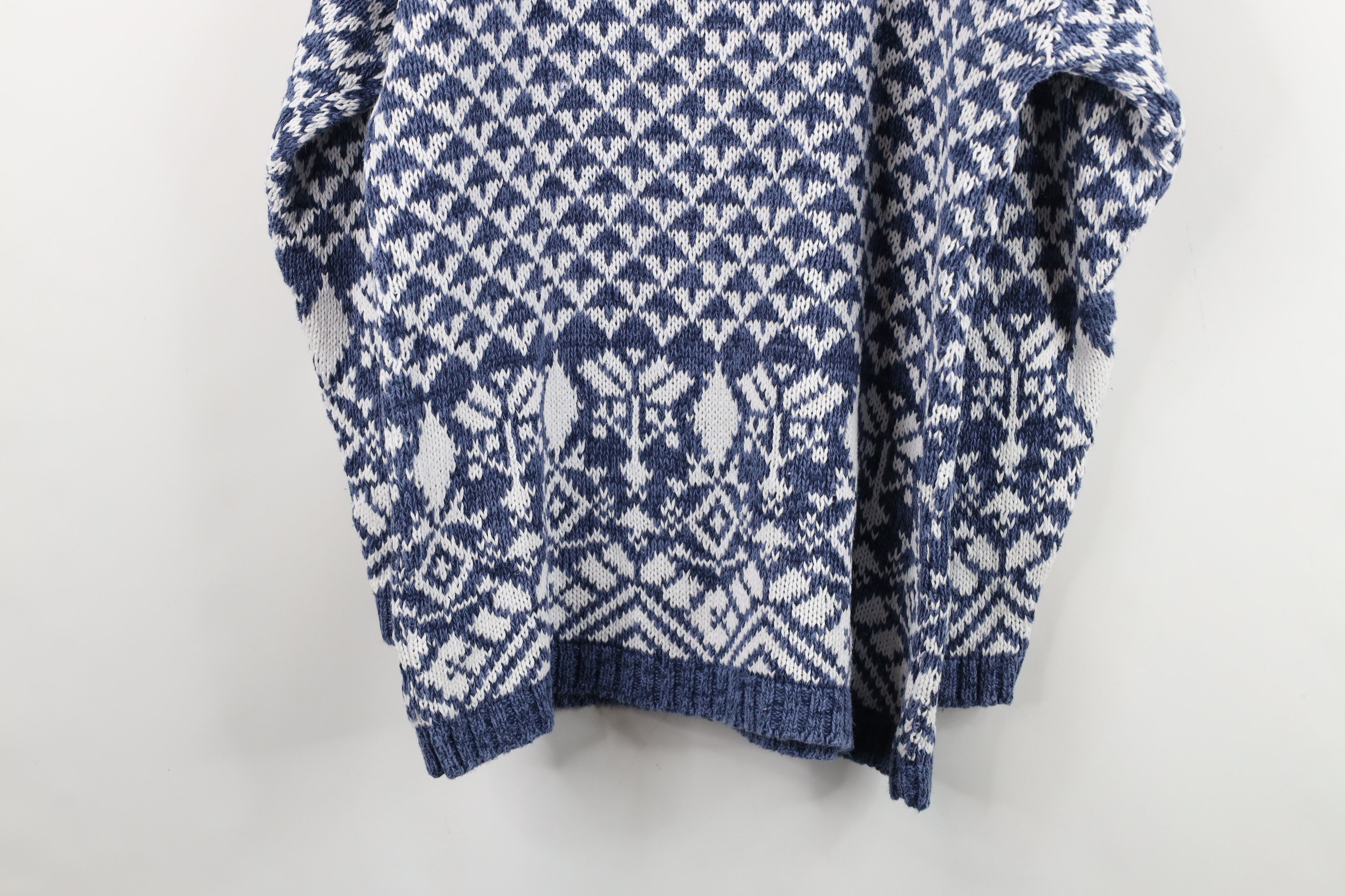 Vintage Vintage 90s Streetwear Geometric Marled Knit Tunic Sweater Size L / US 10 / IT 46 - 10 Thumbnail