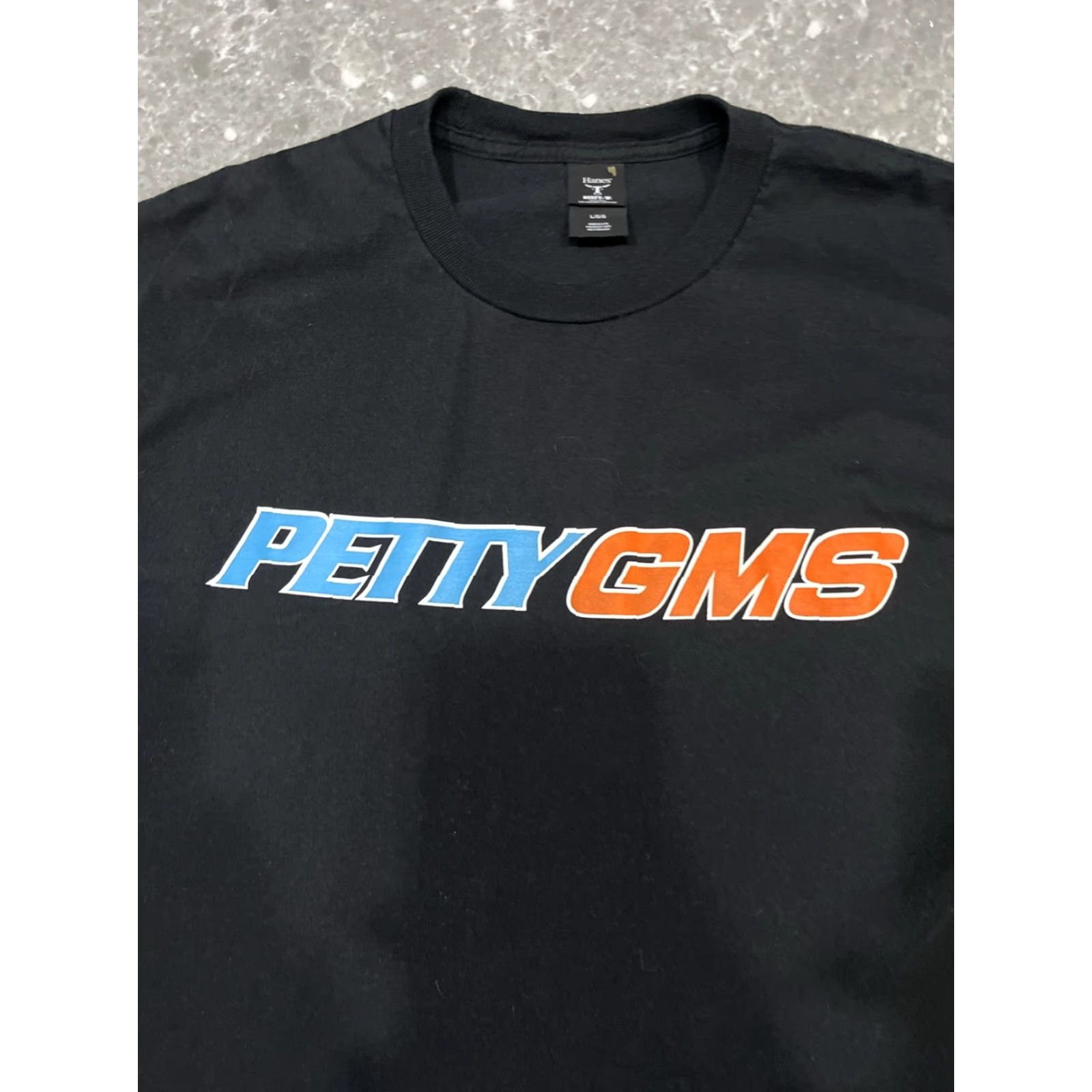 Hanes Petty GMS Racing Team Issue T-Shirt Crew Neck Short Sleeve Black L Hanes Men T-Shirt Racing NASCAR Logo Solid EUC Vintage No Size US L / EU 52-54 / 3 - 2 Thumbnail
