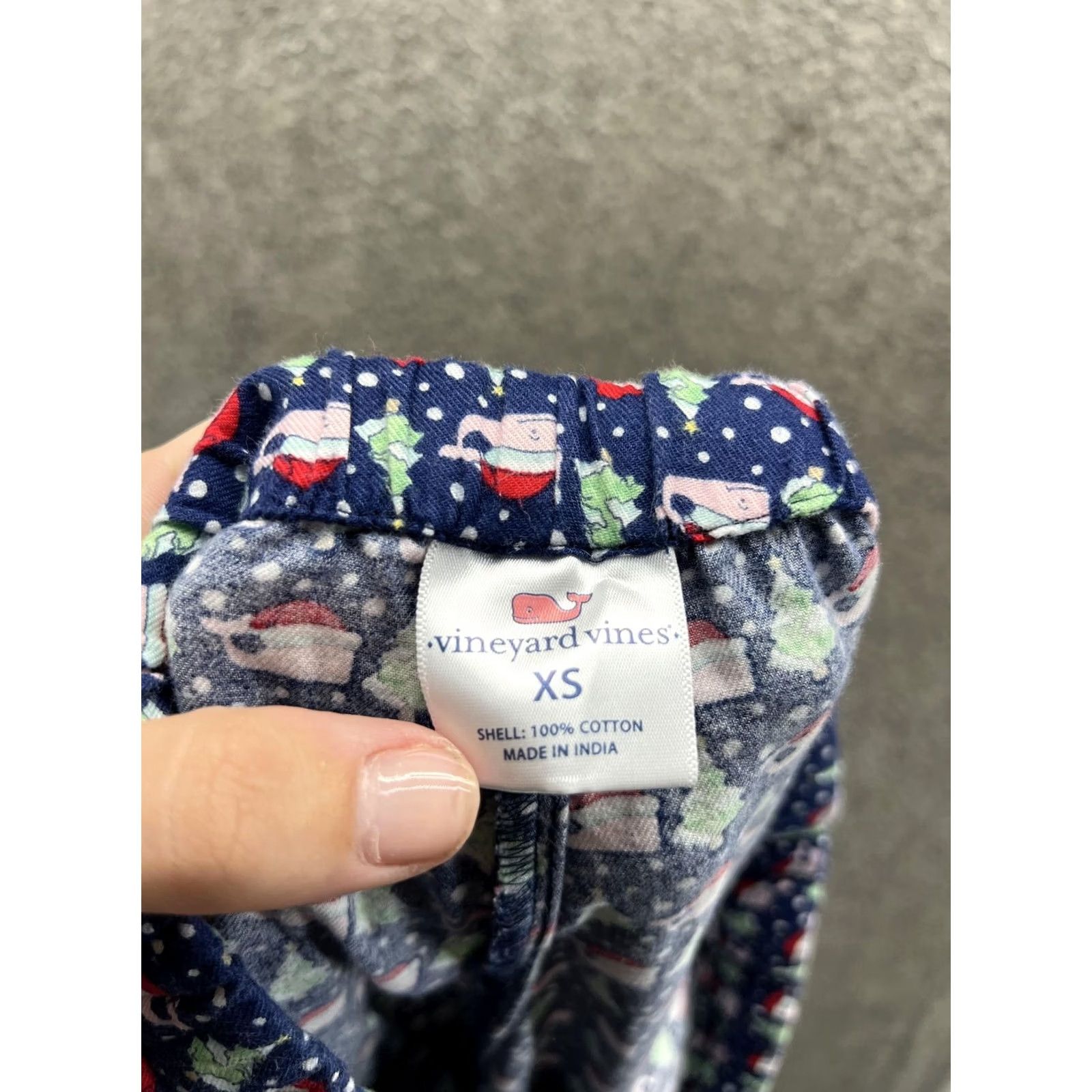 Vineyard Vines Vineyard Vines Pajama Pants Womens XS Blue Christmas Whale Flannel Sleep Print Size 26" / US 2 / IT 38 - 3 Thumbnail