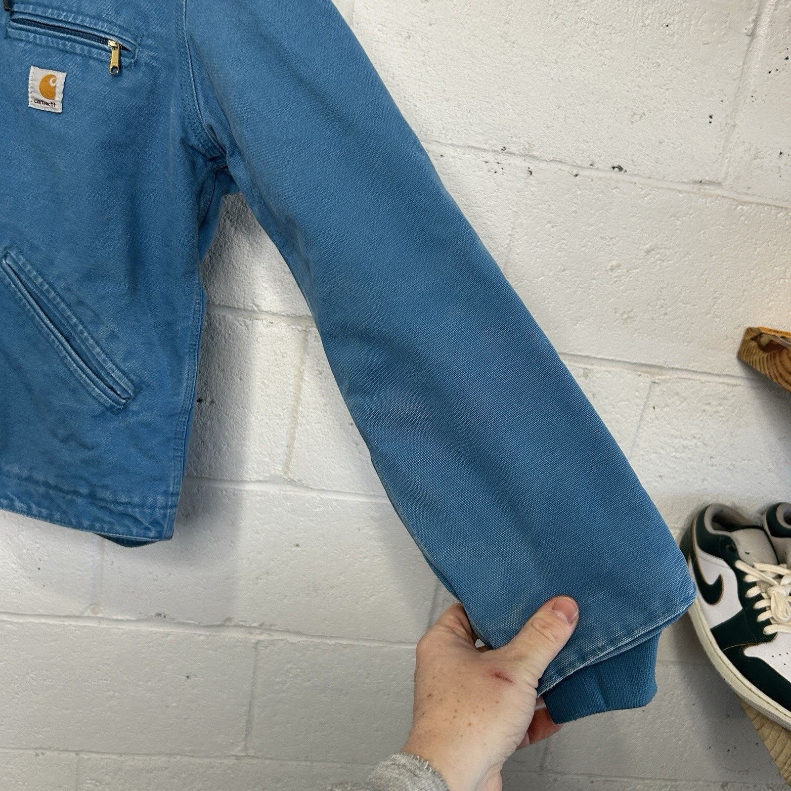 Carhartt Y2K Carhartt Sherpa-Lined Hooded Detroit Jacket “Blue Topaz” Size S / US 4 / IT 40 - 6 Thumbnail
