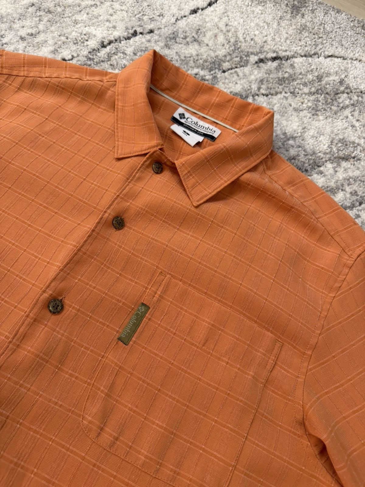 Columbia Columbia Orange Short Sleeve Button Up Shirt Size US L / EU 52-54 / 3 - 2 Thumbnail
