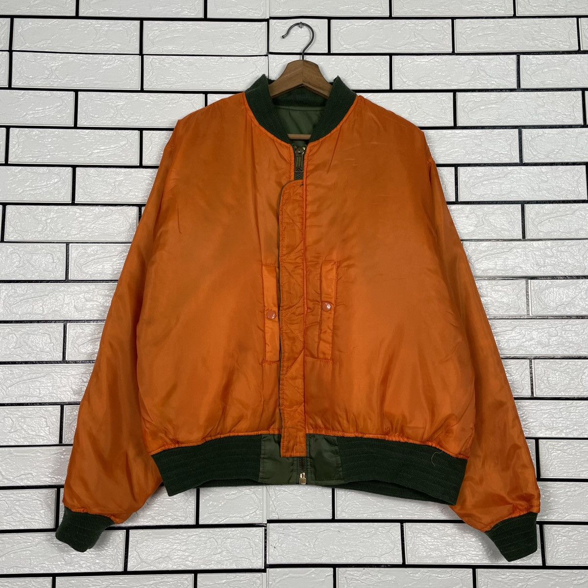 Japanese Brand Phantom Military MA-1 Nylon Flight Bomber Jacket Size US L / EU 52-54 / 3 - 2 Thumbnail