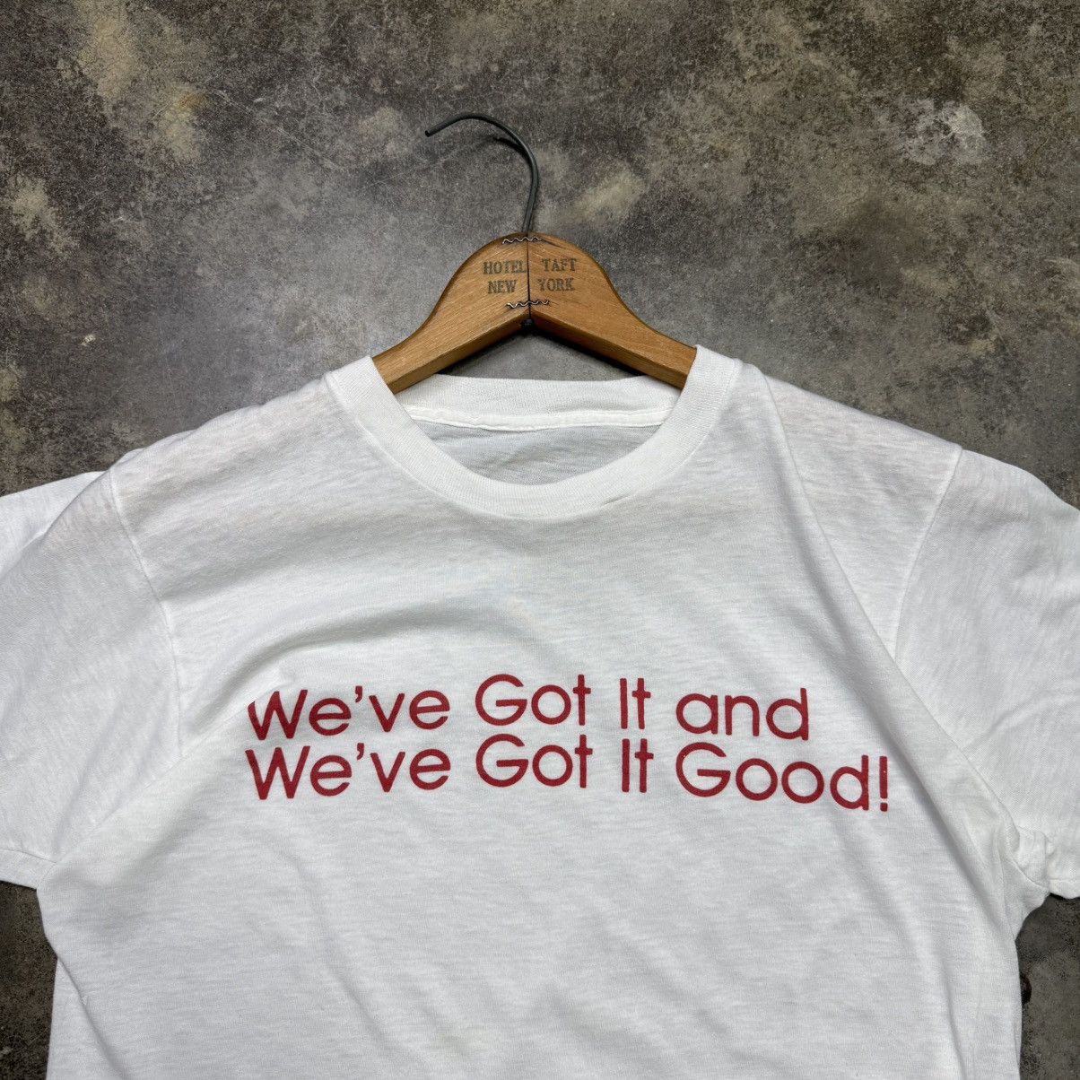 Vintage vintage 70s 80s weve got it paper thin fitted tshrit Size US L / EU 52-54 / 3 - 6 Thumbnail