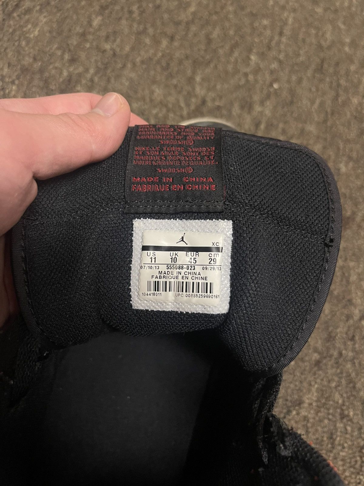 Jordan Brand OG Jordan 1 Bred 2013 Size US 11 / EU 44 - 5 Thumbnail