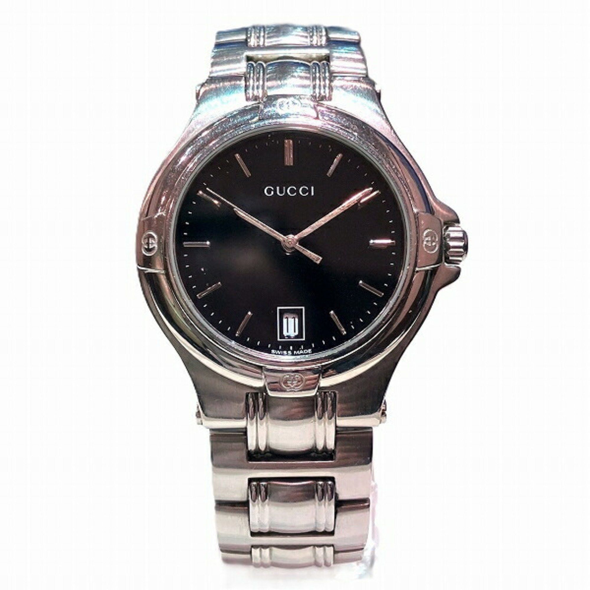 Gucci Gucci 9040M Black Dial Quartz Watch Men's Size ONE SIZE - 1 Thumbnail