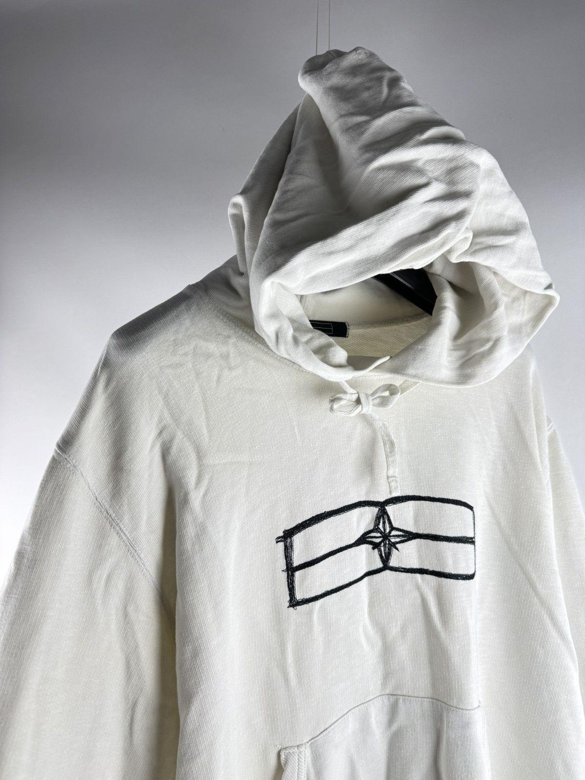 Stone Island Stone Island Denims White Hoodie Size US M / EU 48-50 / 2 - 2 Thumbnail