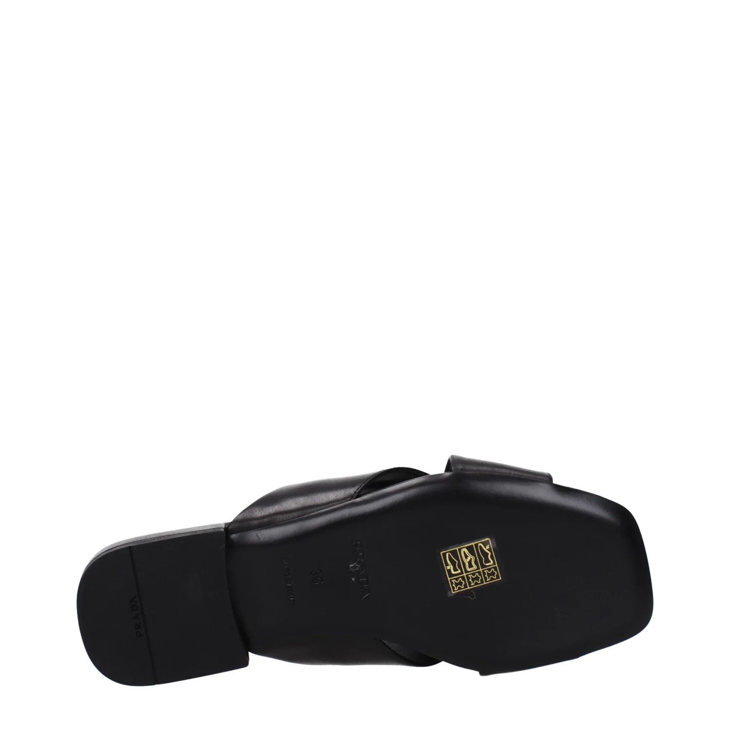 Prada ob1o1e1124 Leather Slippers in Black Size US 6 / IT 36 - 4 Thumbnail