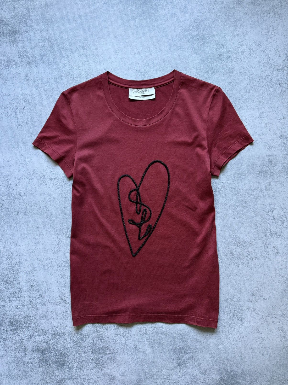 ☆【SAINT LAURENT】☆LOGO HEART SHORT SLEEVE T SHIR.T☆ Saint Laurent Heart T Shirt | Grailed