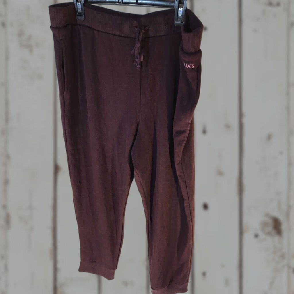 Victoria's Secret Victoria's Secret Plum Drawstring Joggers Womens Plus Size 2X Casual Comfort Soft Purple Size 40" / US 18 - 1 Thumbnail