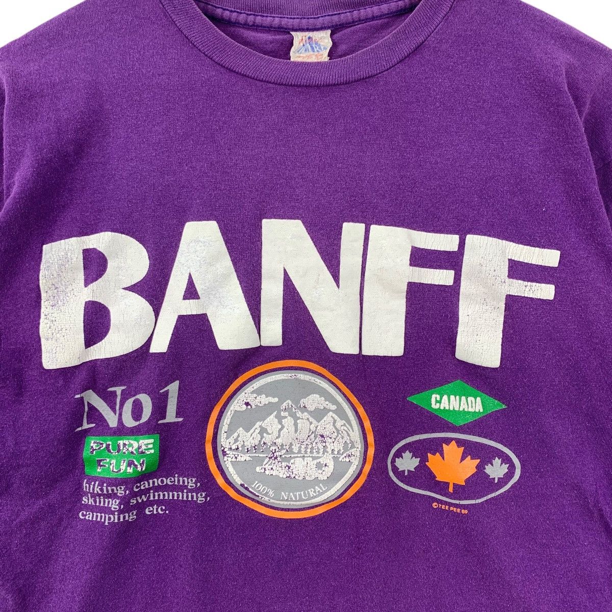 Vintage Vintage 90s BANFF CANADA Hiking Swimming Camping Tshirt Size US S / EU 44-46 / 1 - 3 Thumbnail