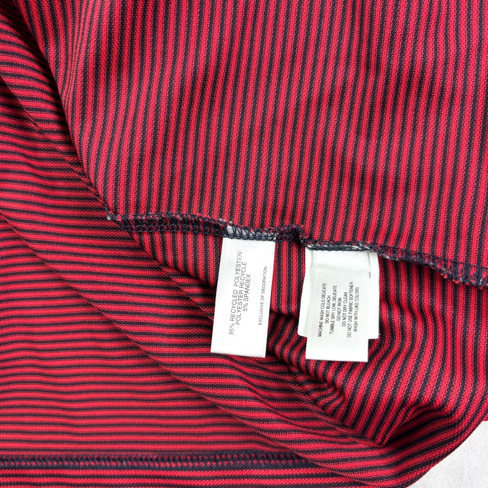 Cutter & Buck Cutter & Buck Shirt Mens 3XB Big Red Striped Golf Pullover 1/4 Zip Performance Size US XXL / EU 58 / 5 - 7 Thumbnail