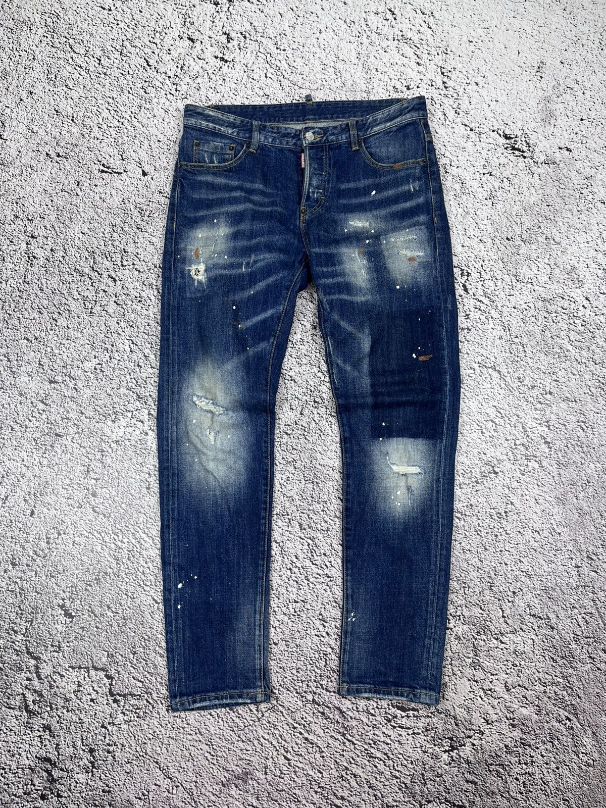 Dsquared2 Dsquared2 Painted Distressed Jeans Denim Pants Slim Fit Size US 32 / EU 48 - 1 Thumbnail