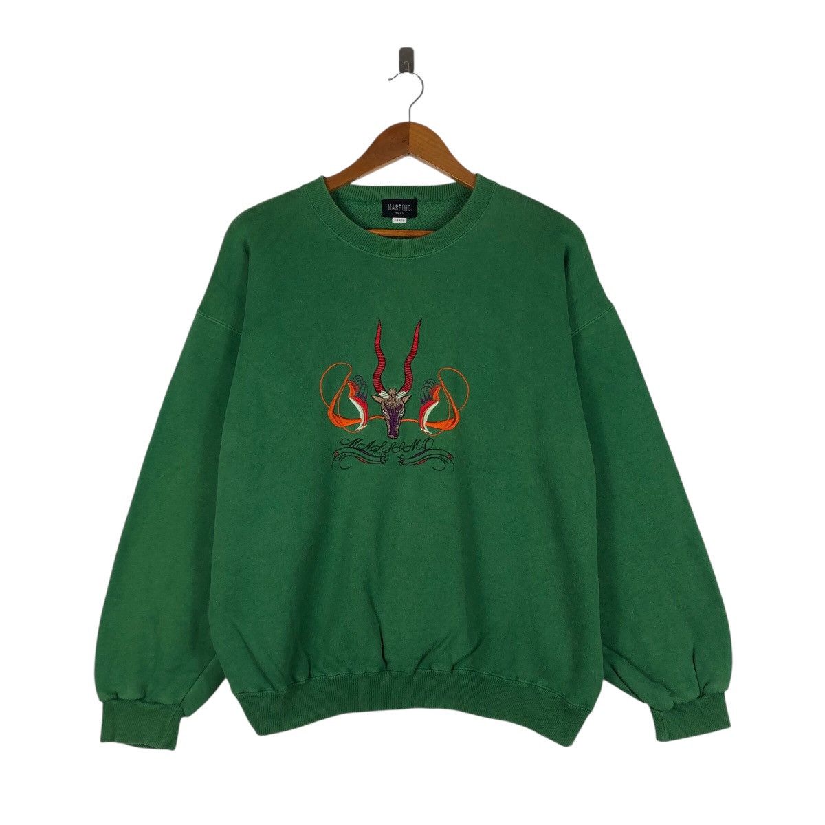 Vintage MASSIMO Uomo Nice Embroidery Logo Sweatshirt Size US L / EU 52-54 / 3 - 1 Thumbnail