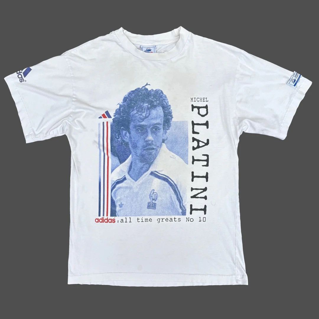 Adidas France 98 Michel Platini World Cup Vintage T-Shirt