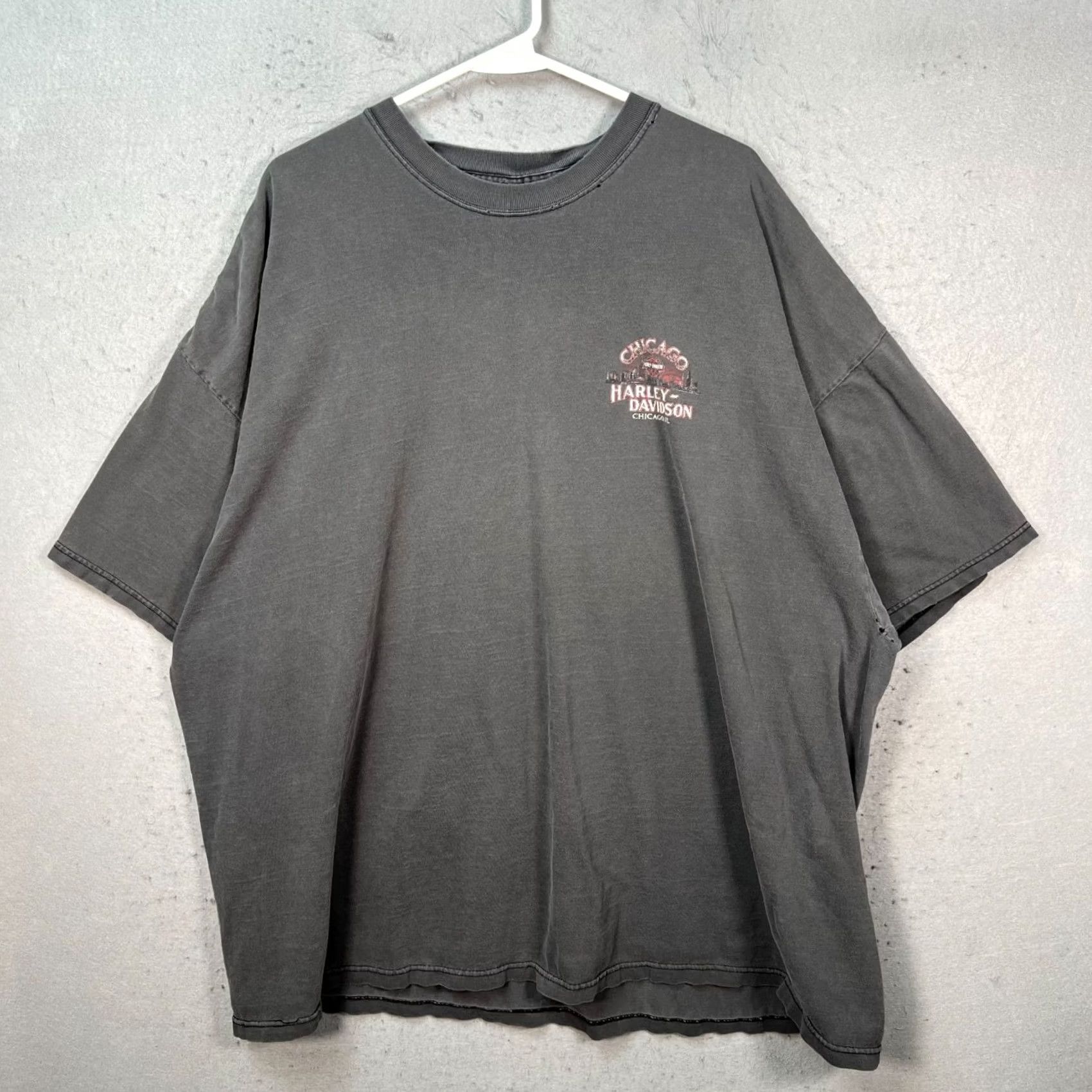 Harley Davidson Harley-Davidson T-Shirt 4XL Gray Short Sleeve Crew Neck Cotton USA Made Mens Big & Tall Vintage Graphic Tee Shirt Size US XXL / EU 58 / 5 - 2 Thumbnail