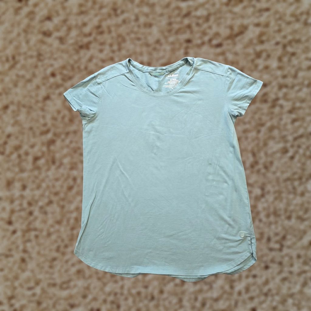 Vintage LL Bean Top Womens Size Medium Green Short Sleeve Basic Outdoors Athletic Casual Shirt Size M / US 6-8 / IT 42-44 - 1 Thumbnail