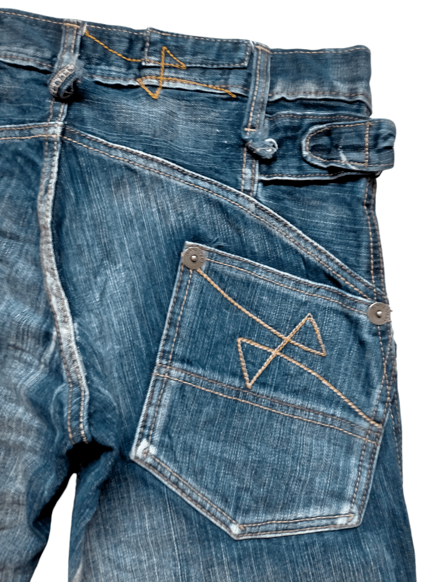 Hysteric Glamour × Japanese Brand Jeans De Art Bondage Punk Cargo Denim Pants Size US 32 / EU 48 - 14 Thumbnail