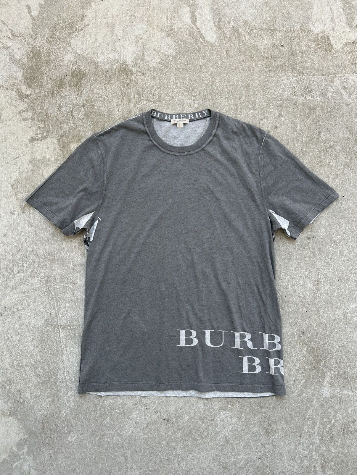 Burberry Burberry Brit Archive Vintage Logo Grey T-Shirt Size US L / EU 52-54 / 3 - 1 Thumbnail