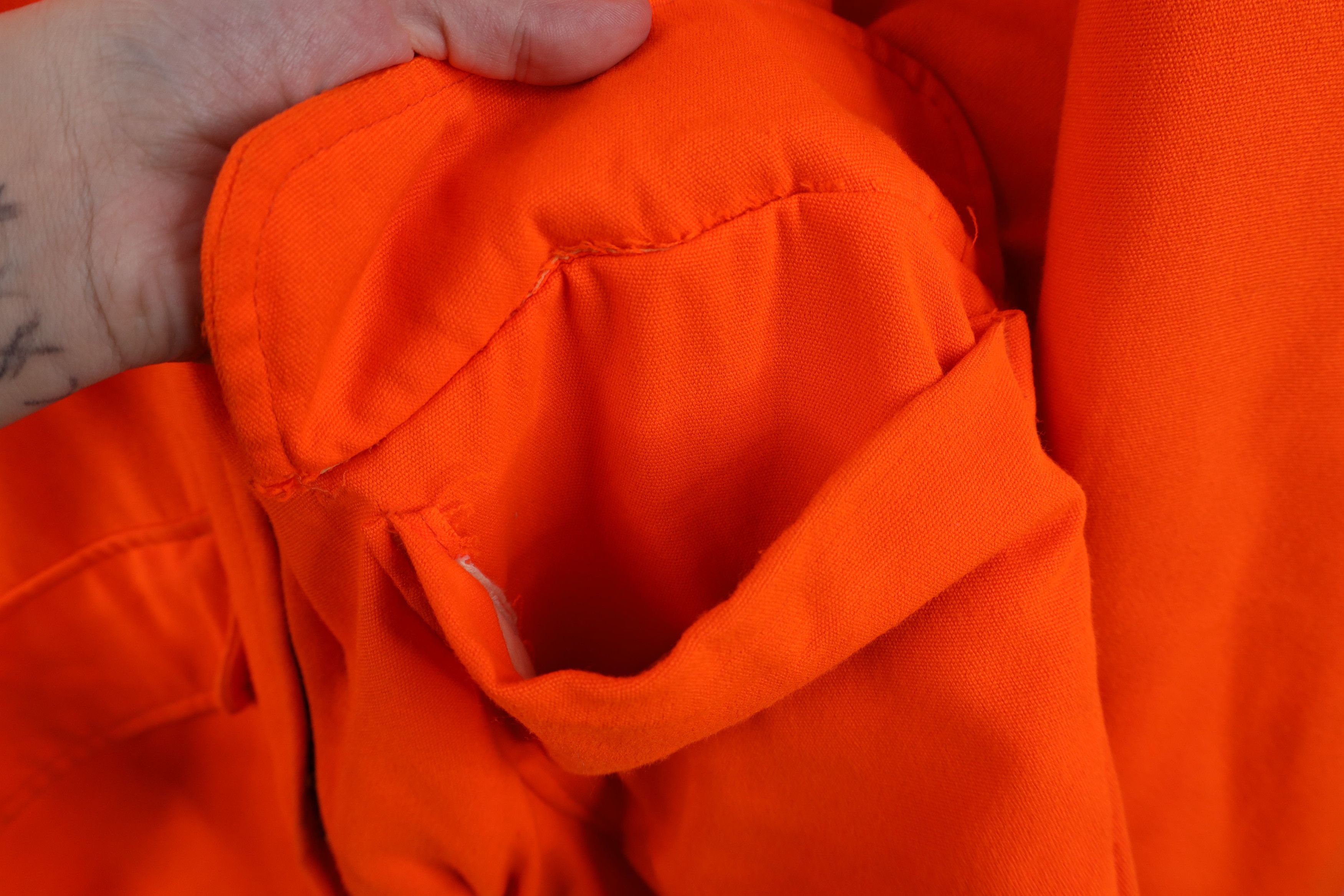 Vintage Vintage 70s Streetwear Hunting Birding Jacket Orange USA Size US XXL / EU 58 / 5 - 6 Thumbnail