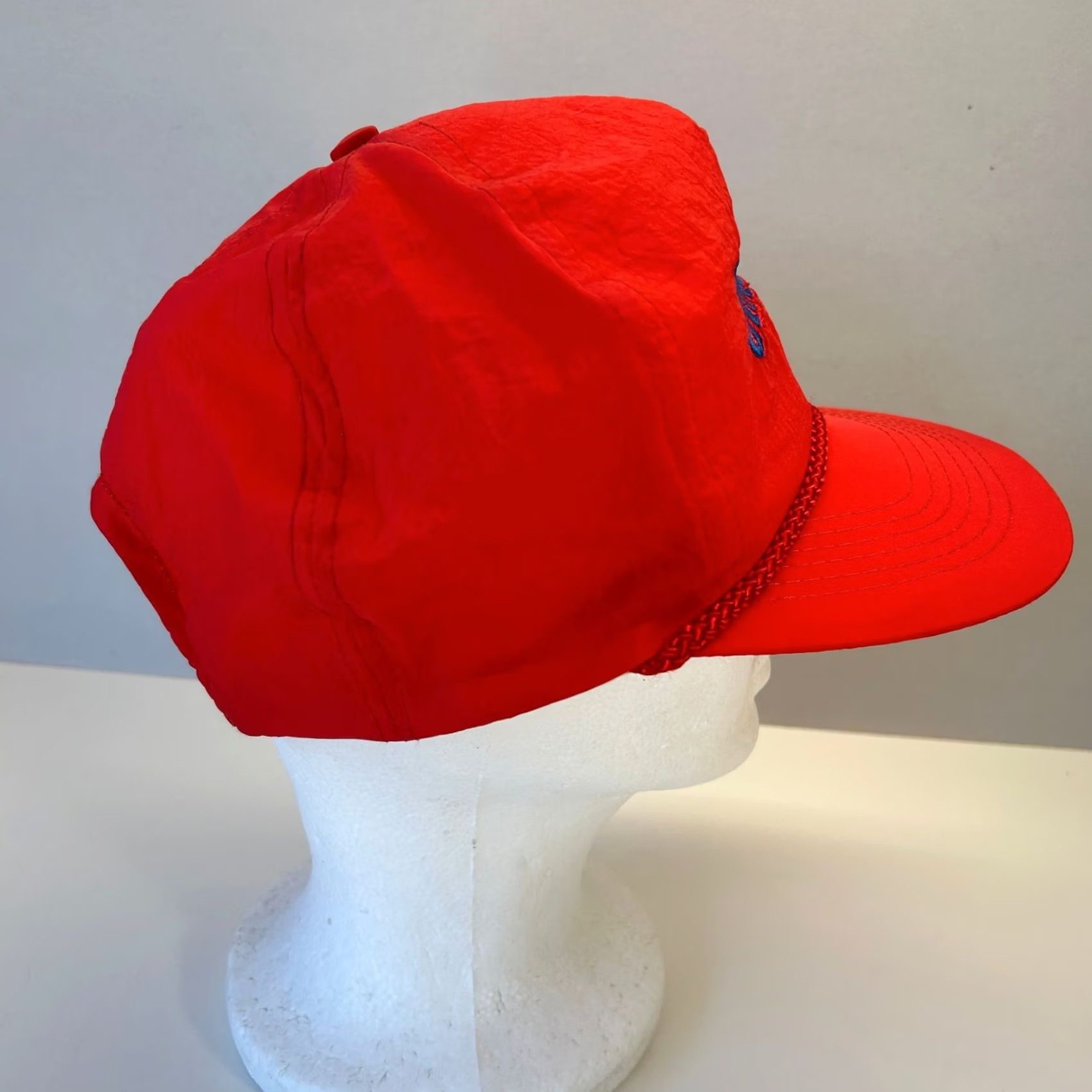 Vintage VINTAGE Jim Beam Snapback Trucker Hat Red Embroidered 90s Unisex Adults One Size Cap Hats Mens Girls Womens Size ONE SIZE - 5 Thumbnail