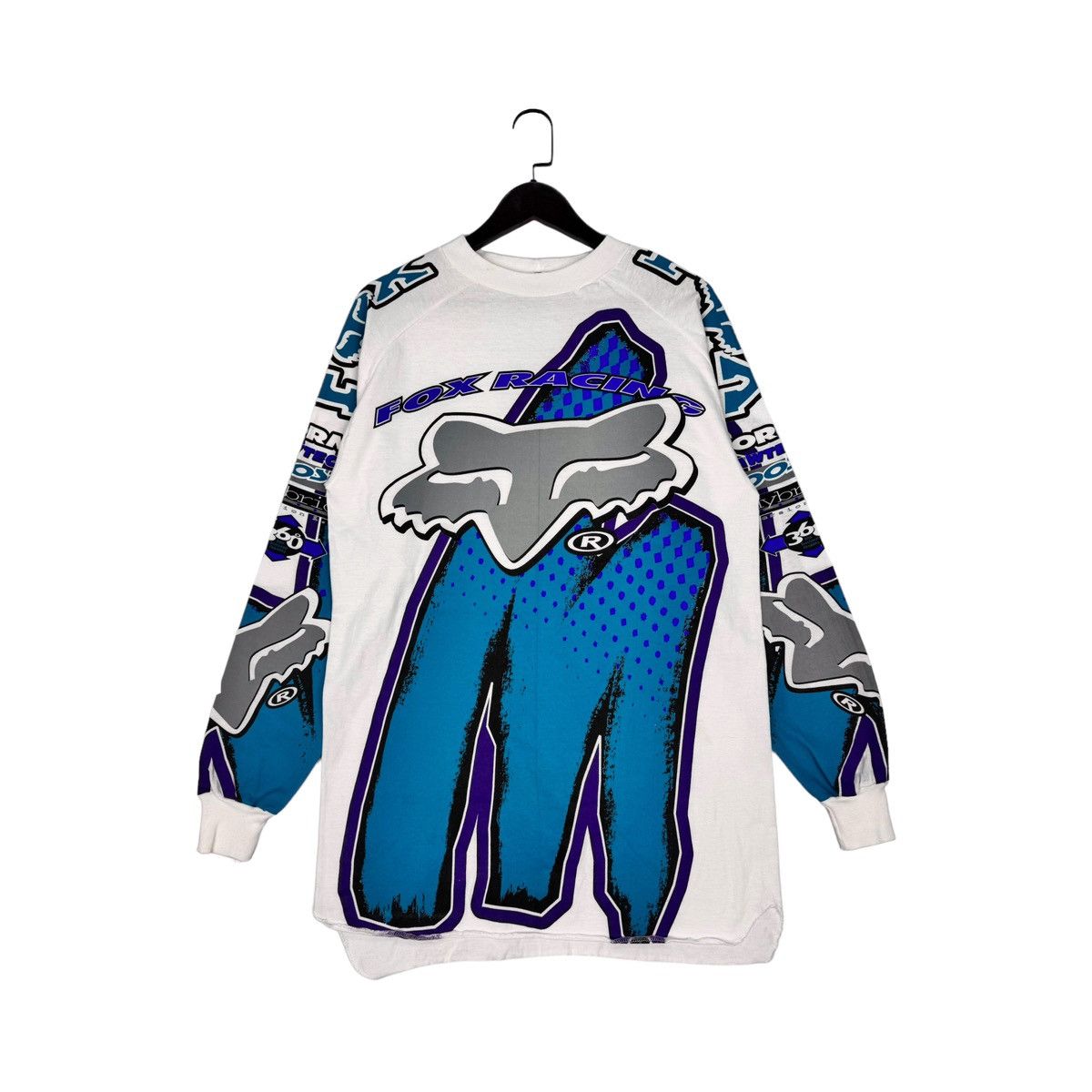Fox Racing × Vintage Vintage 90s Fox Racing Motocross Jersey Size US M / EU 48-50 / 2 - 1 Thumbnail