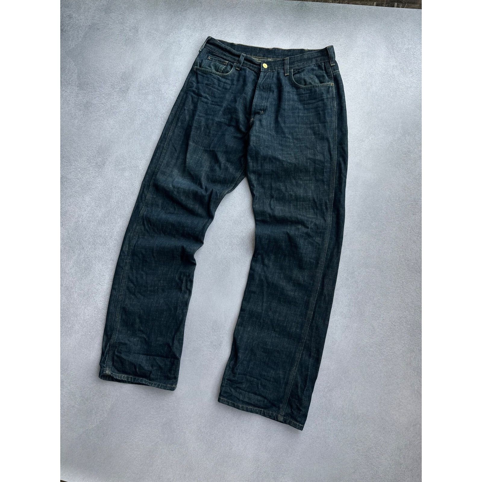 Carhartt VTG Carhartt Dirty Denim Baggy Staff Pant Jeans Size US 34 / EU 50 - 7 Thumbnail