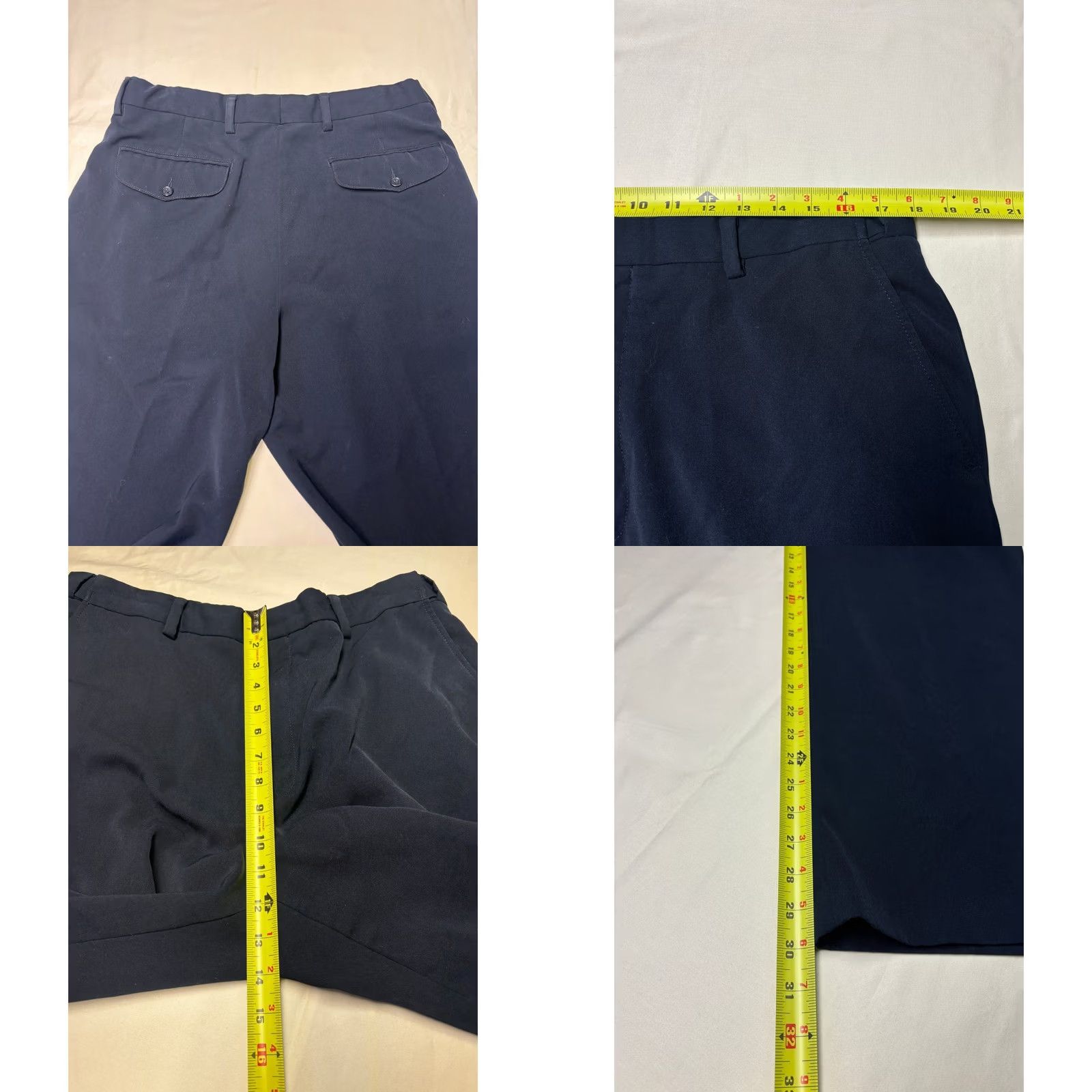 Vintage L.L.Bean Mens Navy Polyester Dress Pants - Waist 36" - 30" - Zip Size US 36 / EU 52 - 8 Thumbnail