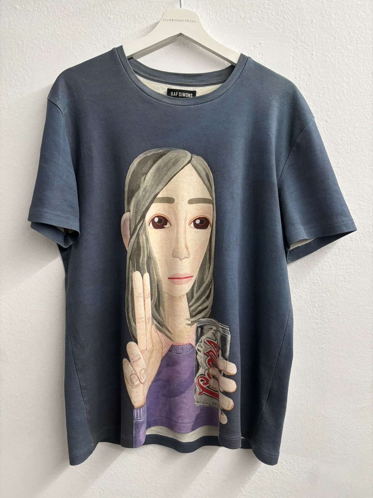 Pre-owned Raf Simons Brian Calvin Coors Shirt In Blue