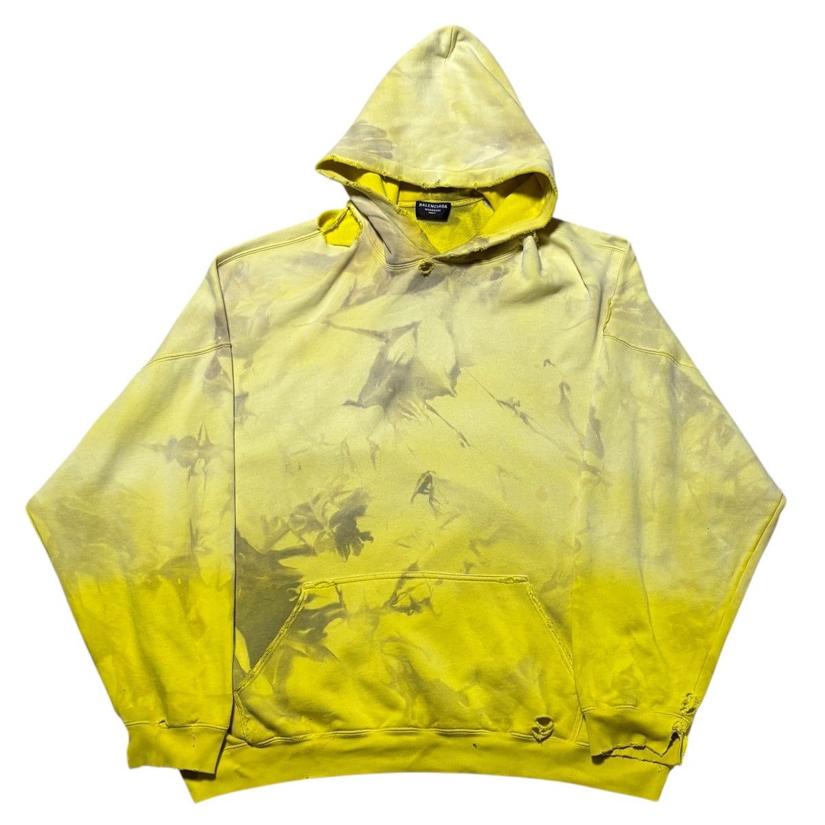 Balenciaga FALL 21 BALENCIAGA DESTROYED HOODIE 1 OF 1 MUD FADE CUSTOM Size US S / EU 44-46 / 1 - 1 Thumbnail