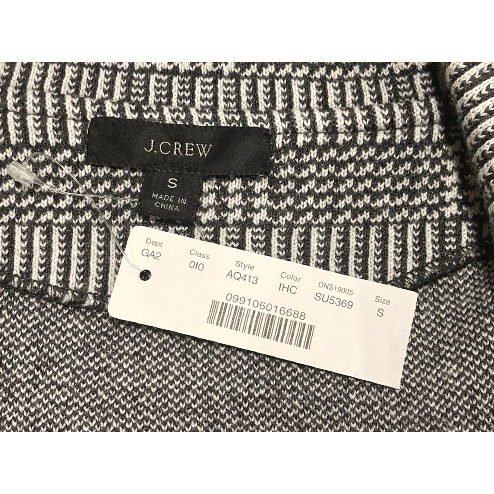 J.Crew J. Crew Sophie Open-Front Sweater Knit Blazer Glen Plaid Blazer Size S Grey Knit City Preppy Womens Size S / US 4 / IT 40 - 5 Thumbnail