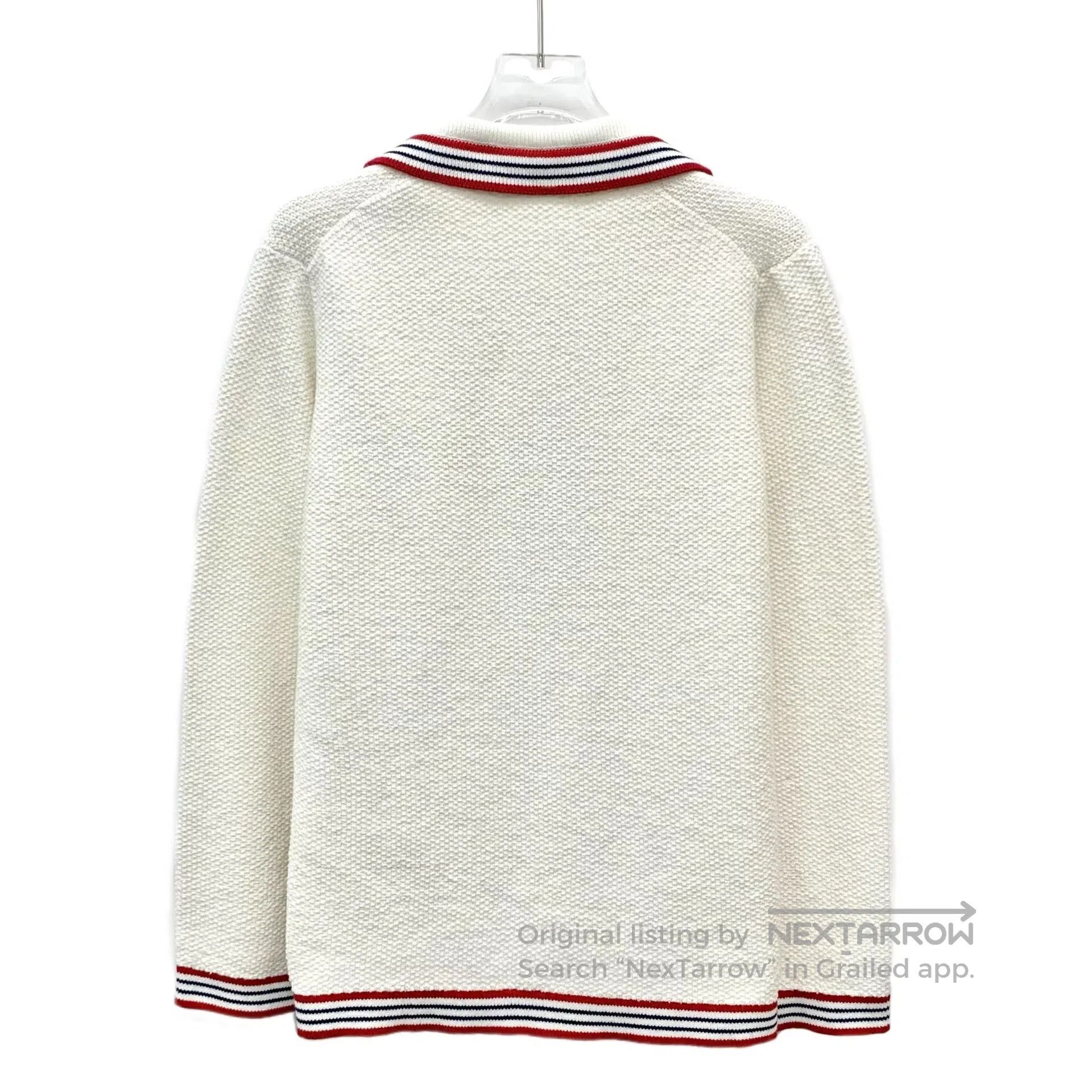 Sandro Sandro Off-White Stripe Trim Lapel Single-Breasted Long Sl Size US S / EU 44-46 / 1 - 2 Thumbnail