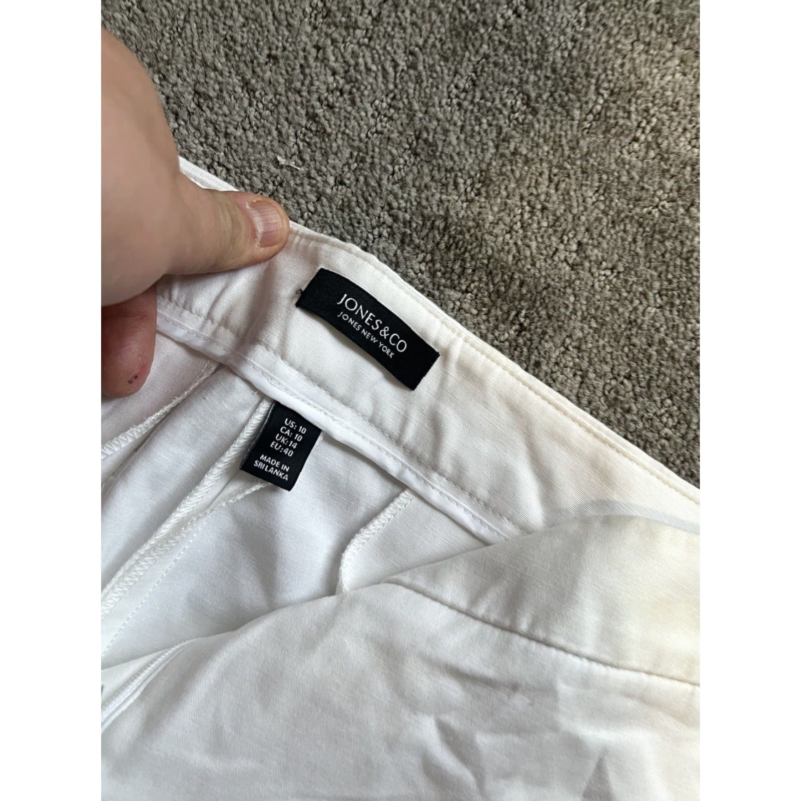 Jones New York Jones New York Dress Pants Womens Size 10 32x24 Stretch White Size 32" / US 10 / IT 46 - 5 Thumbnail