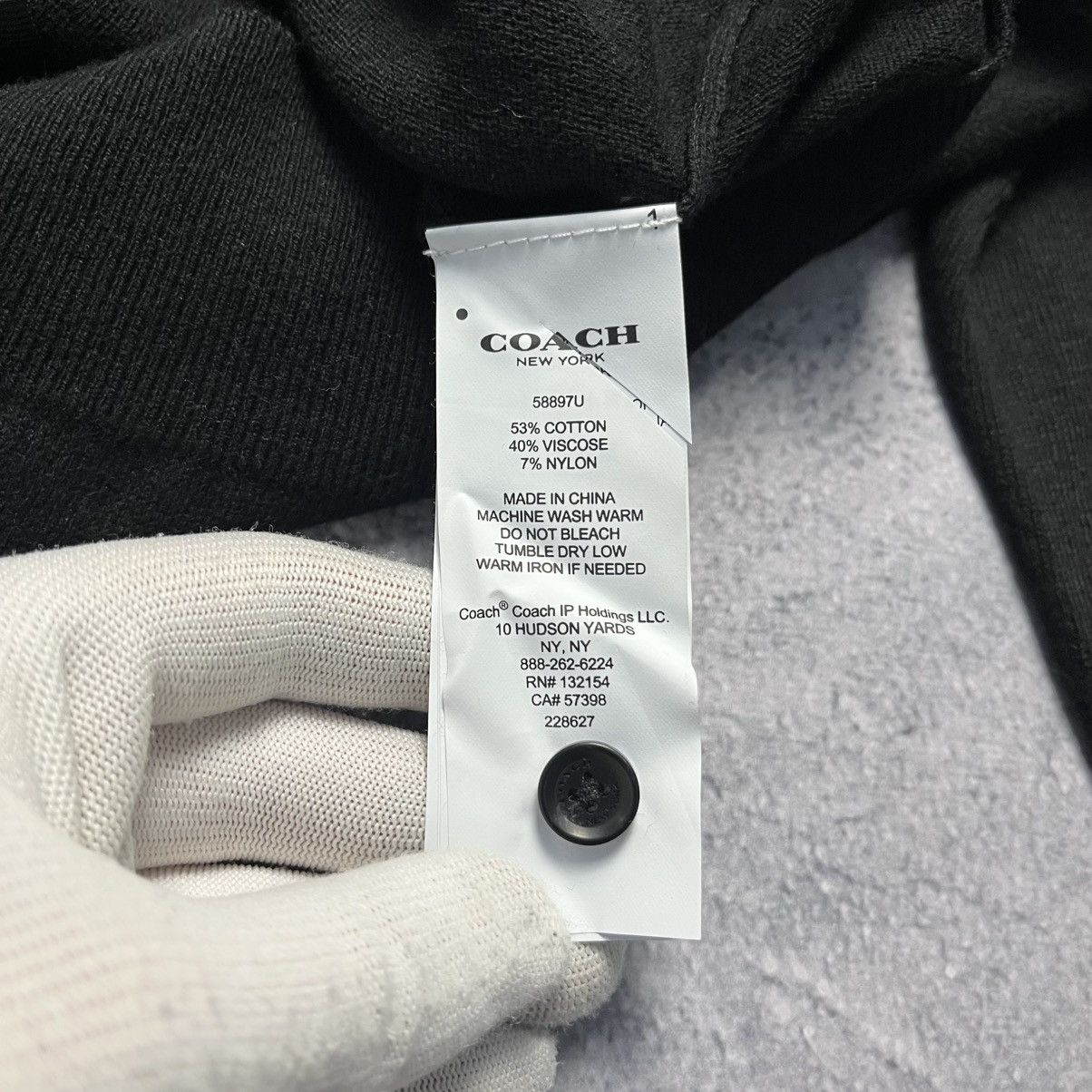 Coach × Designer Coach Black Cardigan Sweater Luxury Designer Size XXS / US 00 / IT 34 - 6 Thumbnail