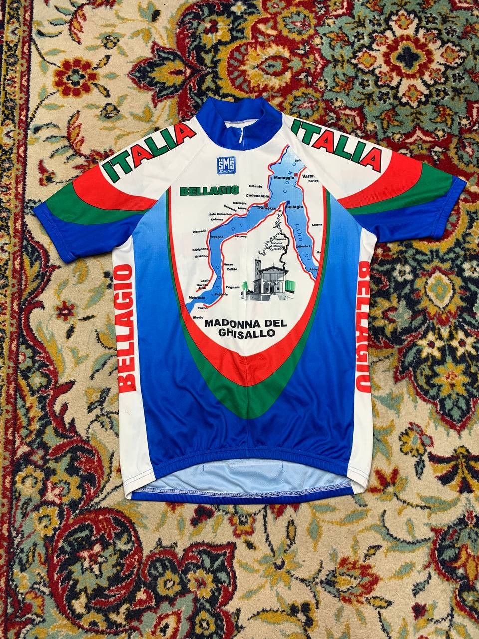 Bicycle SMS Santini Cycling Jersey Italy Tour Bellagio Lago Di Como Size US L / EU 52-54 / 3 - 1 Thumbnail