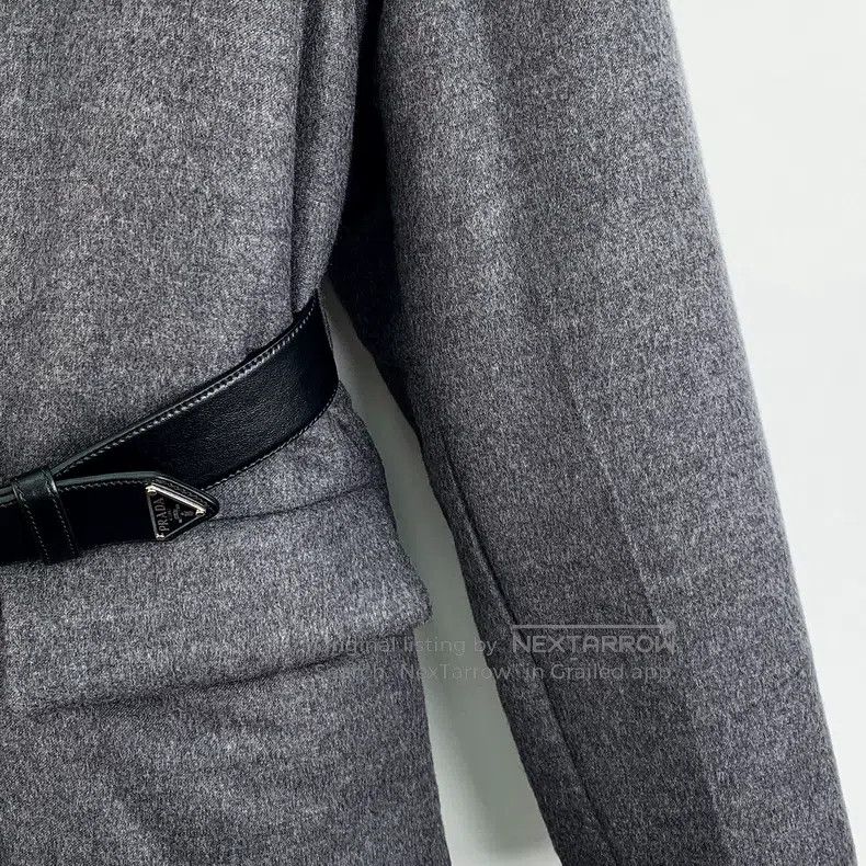Prada Prada 22 dark gray cashmere lapel single-breasted long-sle Size XXS / US 00 / IT 34 - 4 Thumbnail
