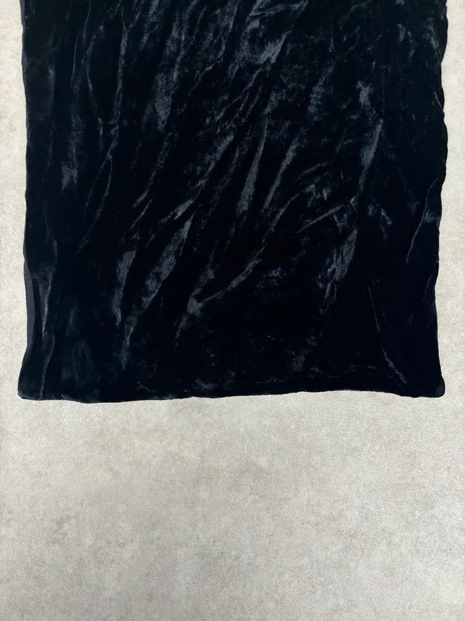 Emporio Armani 2000s Emporio Armani Black Classy Velvet Scarf Size ONE SIZE - 5 Thumbnail