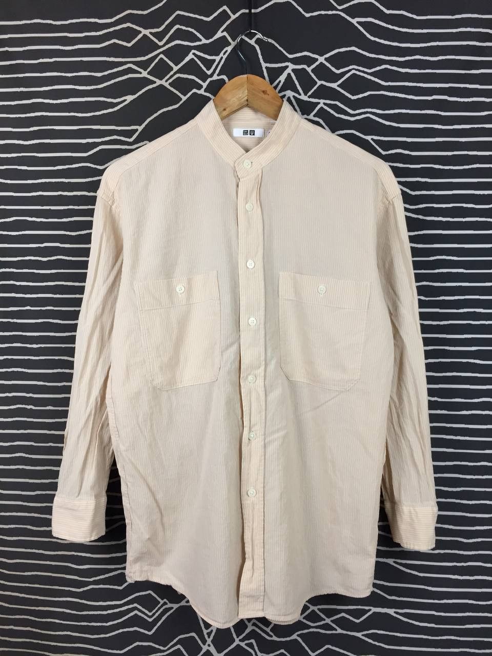 Lemaire × Uniqlo Uniqlo U Lemaire Minimalist Stand Collar Stripe Shirt Size US S / EU 44-46 / 1 - 1 Thumbnail