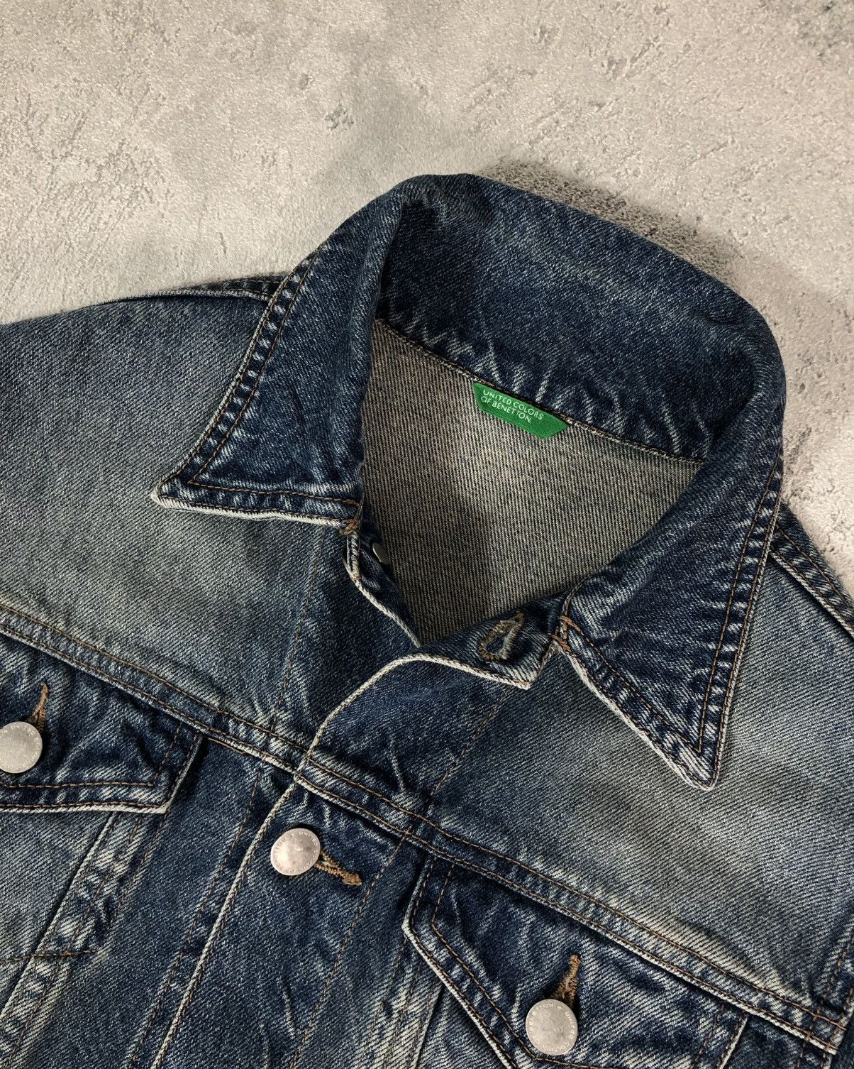 Benetton Trucker Jacket Jeans Size US M / EU 48-50 / 2 - 4 Thumbnail