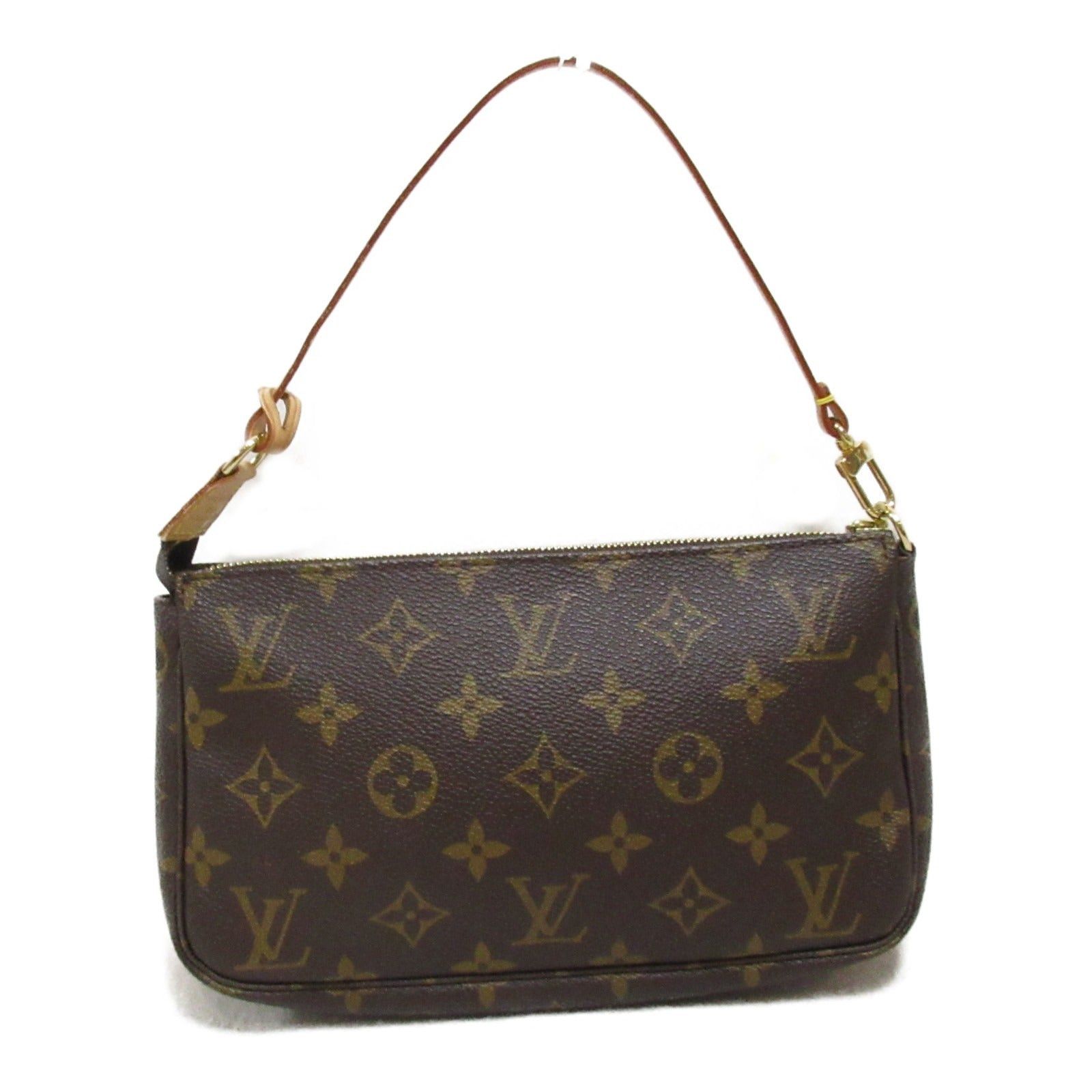 Louis Vuitton Louis Vuitton Pochette Accessoires Handbag Coated Canvas Monogram Brown Size ONE SIZE - 1 Thumbnail