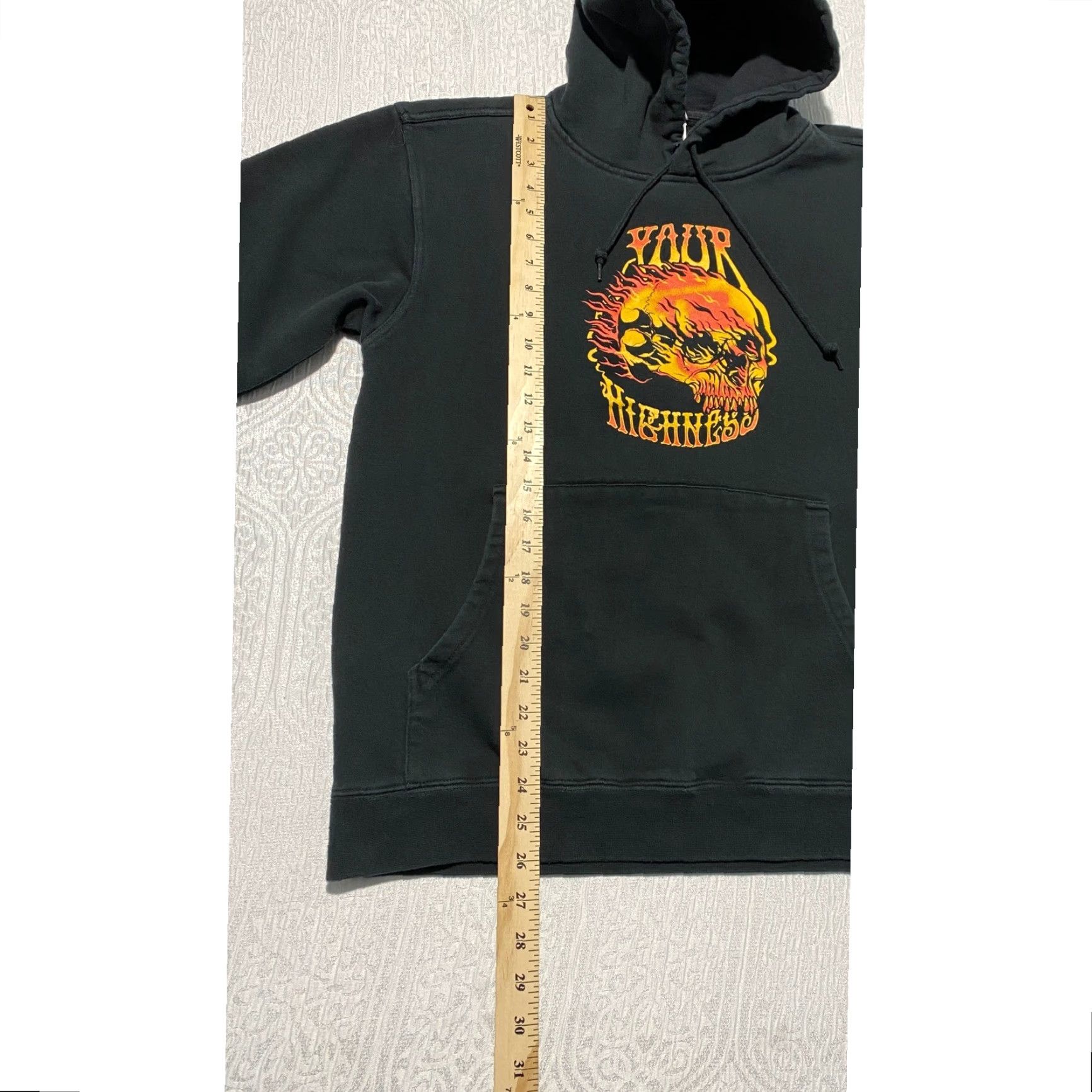 Vintage VINTAGE Your Highness Pullover Hoodie Black Graphic Print Hooded Pockets Long Sleeve Mall? Size US M / EU 48-50 / 2 - 6 Thumbnail