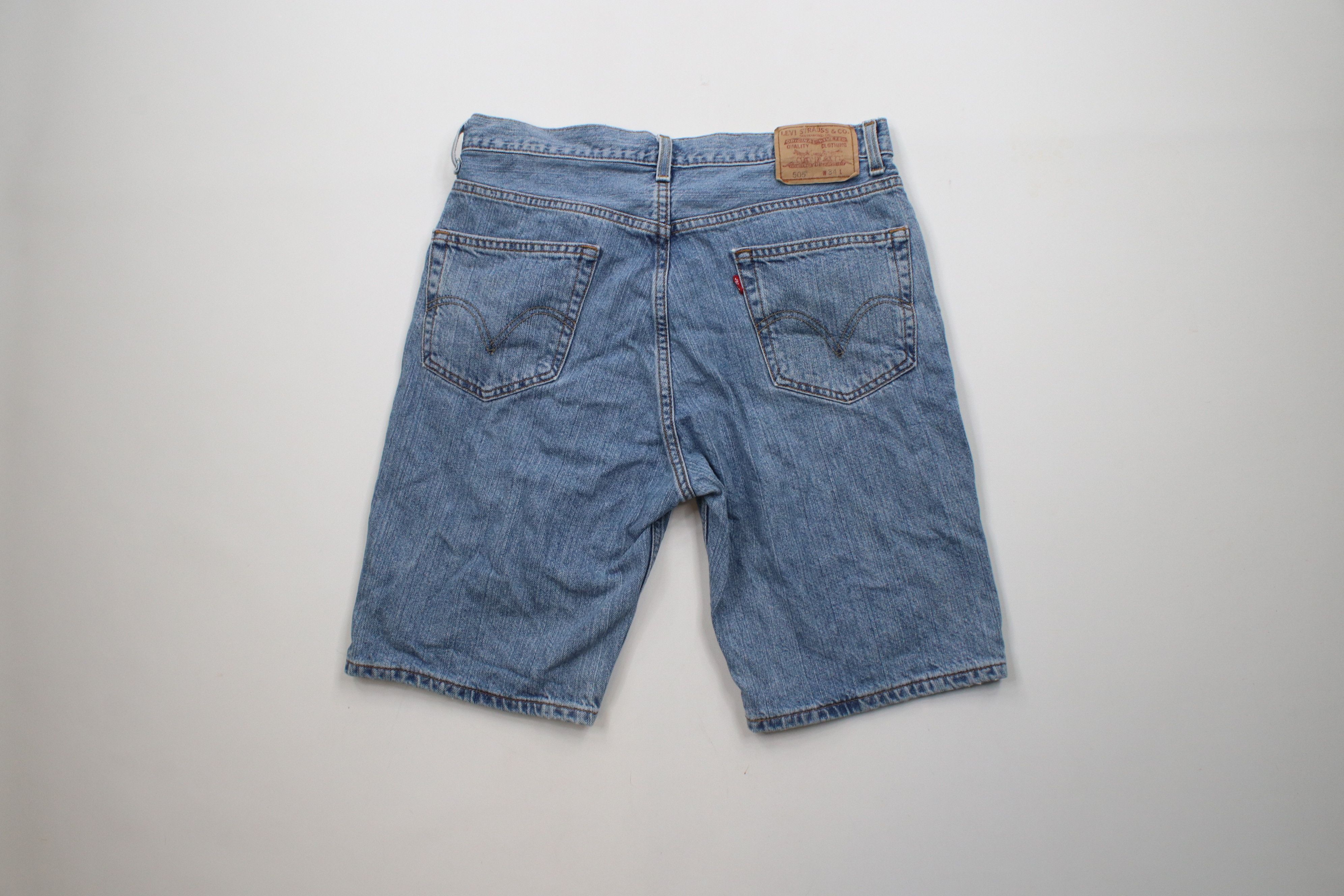 Levi's × Vintage Vintage Y2K Levis 505 Regular Fit Denim Jean Shorts Jorts Size US 34 / EU 50 - 9 Thumbnail
