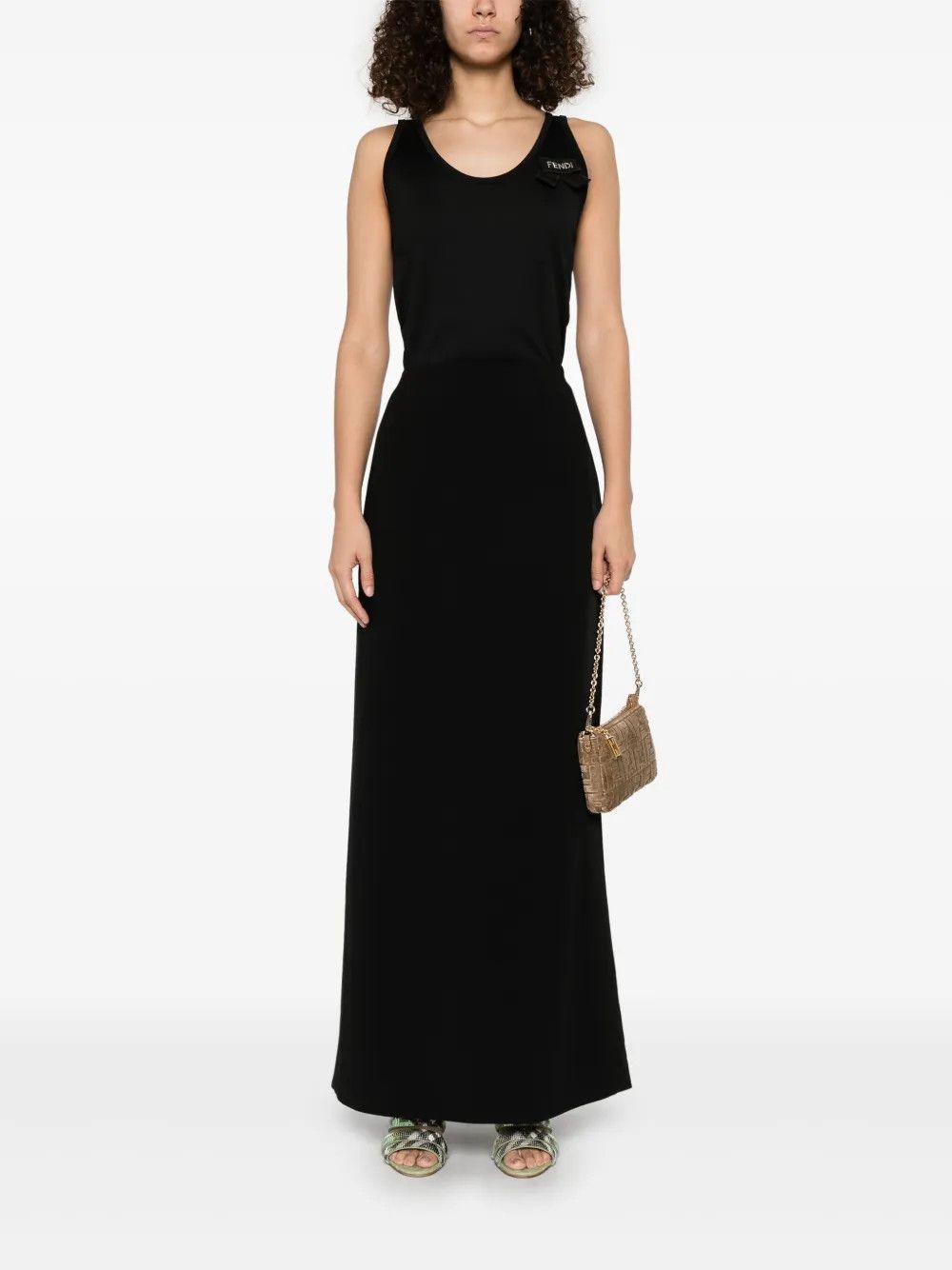 Fendi o1s1wg110226 Maxi Skirt in Black Size 27" / US 4 / IT 40 - 4 Thumbnail