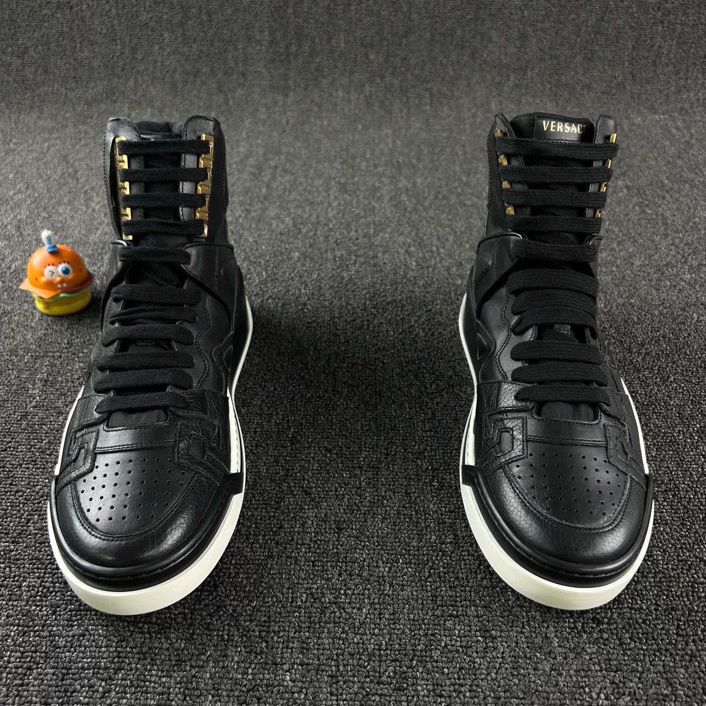 Versace Versace black high-top casual sneakers men's 43 Size US 10 / EU 43 - 2 Thumbnail