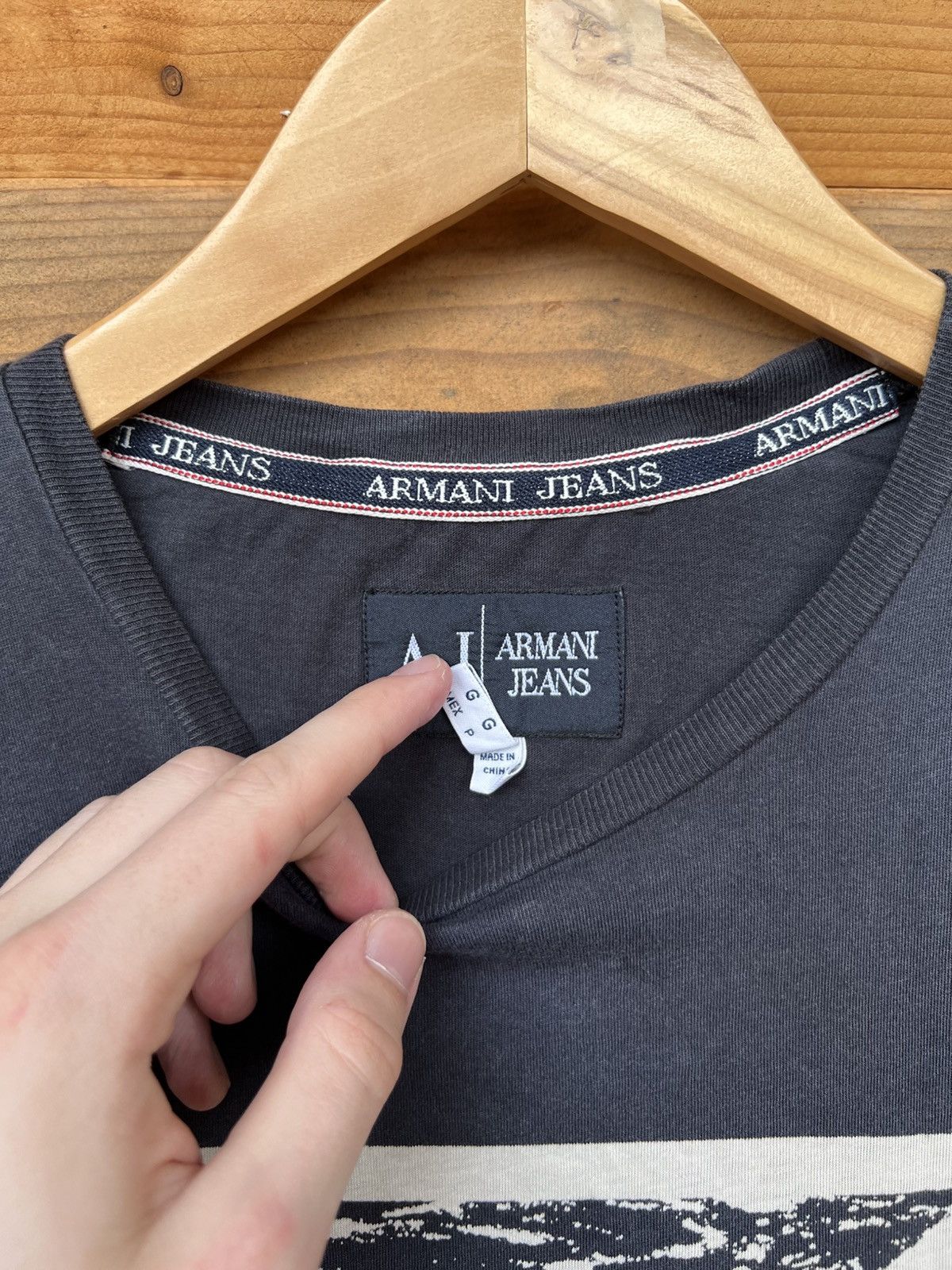 Emporio Armani VINTAGE EMPORIO ARMANI JEANS Y2K HYPE SWAG DRIP T SHIRT FASH Size US M / EU 48-50 / 2 - 7 Thumbnail