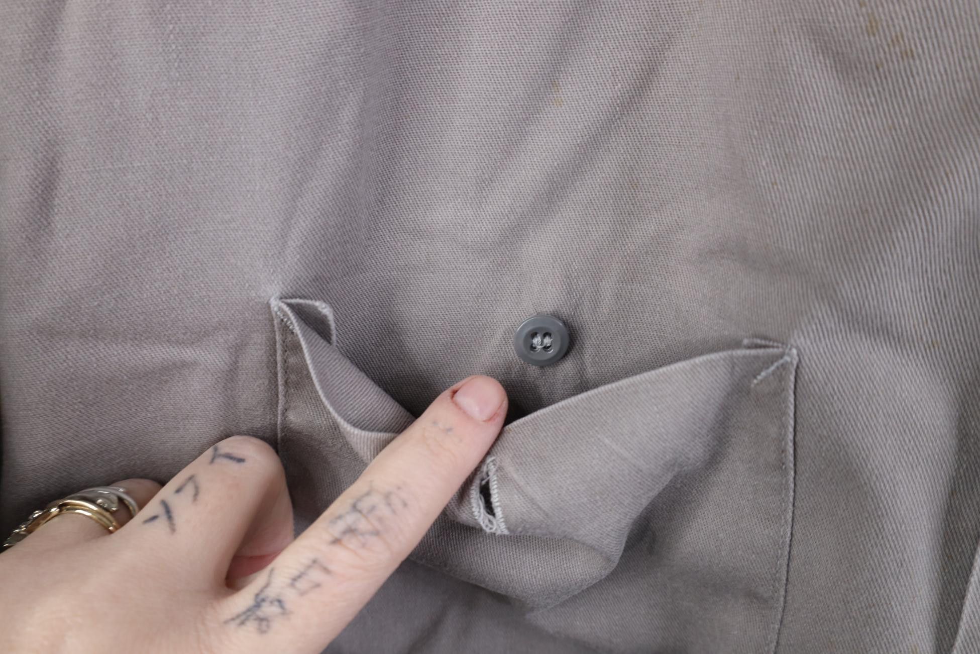 Vintage Vintage 90s Streetwear Workwear Mechanic Button Shirt Gray Size US XXL / EU 58 / 5 - 8 Thumbnail