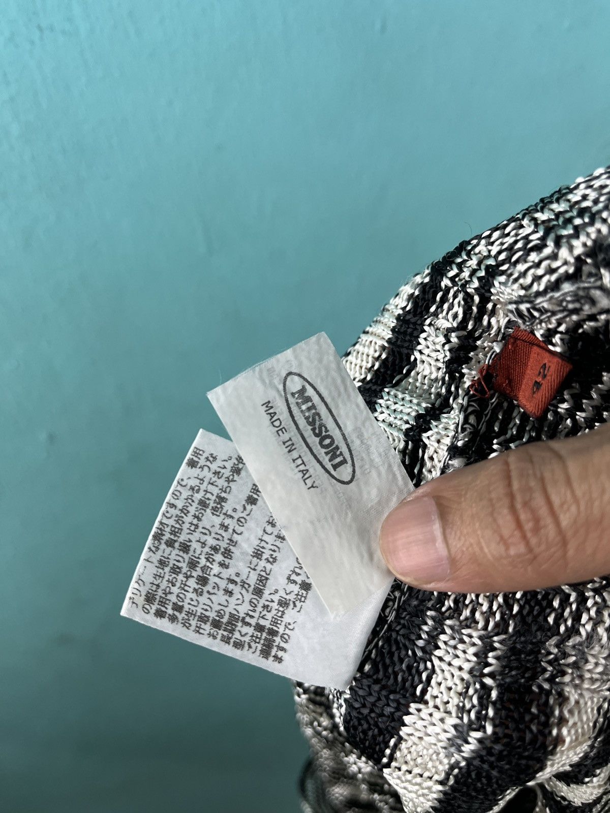Missoni × Vintage Missoni Knit Black and White Skirt Made in Italy Size 28" / US 6 / IT 42 - 8 Thumbnail